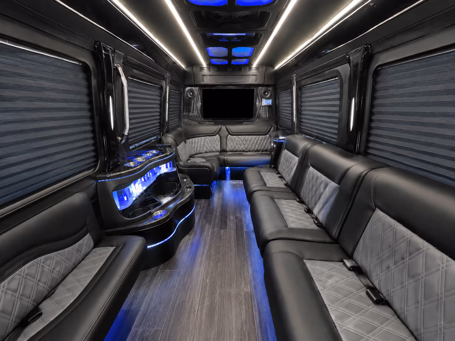 mesquite 50 passenger party bus interior
